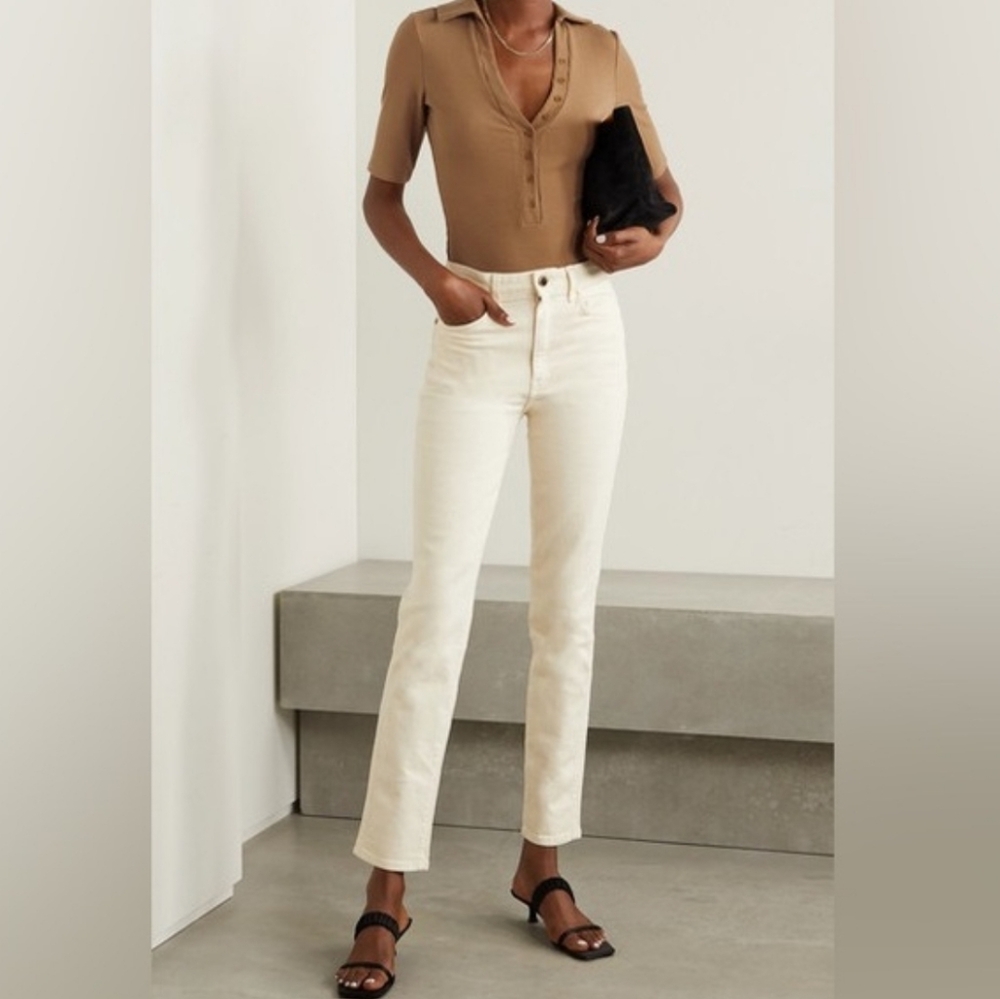 REFORMATION Rita Ribbed Stretch-Tencel Lyocell Bodysuit Size Small - Picture 2 of 8